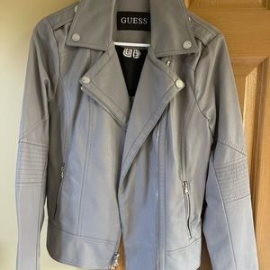 Women’s Guess Faux Leather Jacket - Size Medium - NWT - Gray